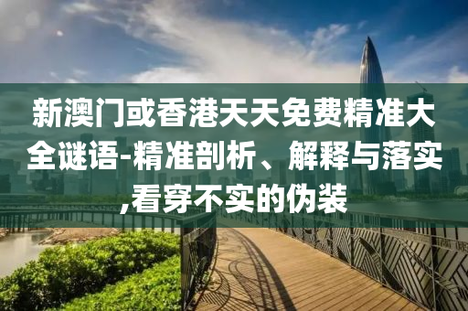 新澳門或香港天天免費(fèi)精準(zhǔn)大全謎語(yǔ)-精準(zhǔn)剖析、解釋與落實(shí),看穿不實(shí)的偽裝